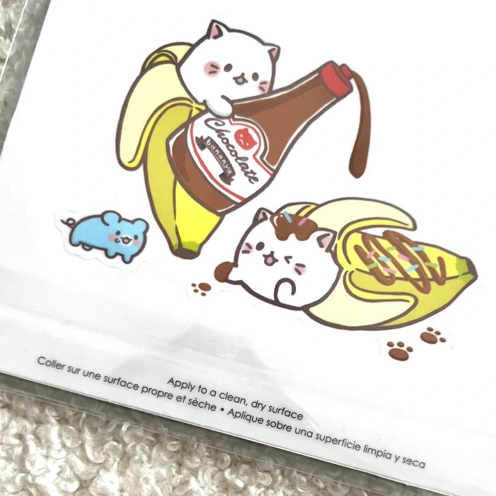 💎 3/$10 Bananya kawaii cat phone sticker decal